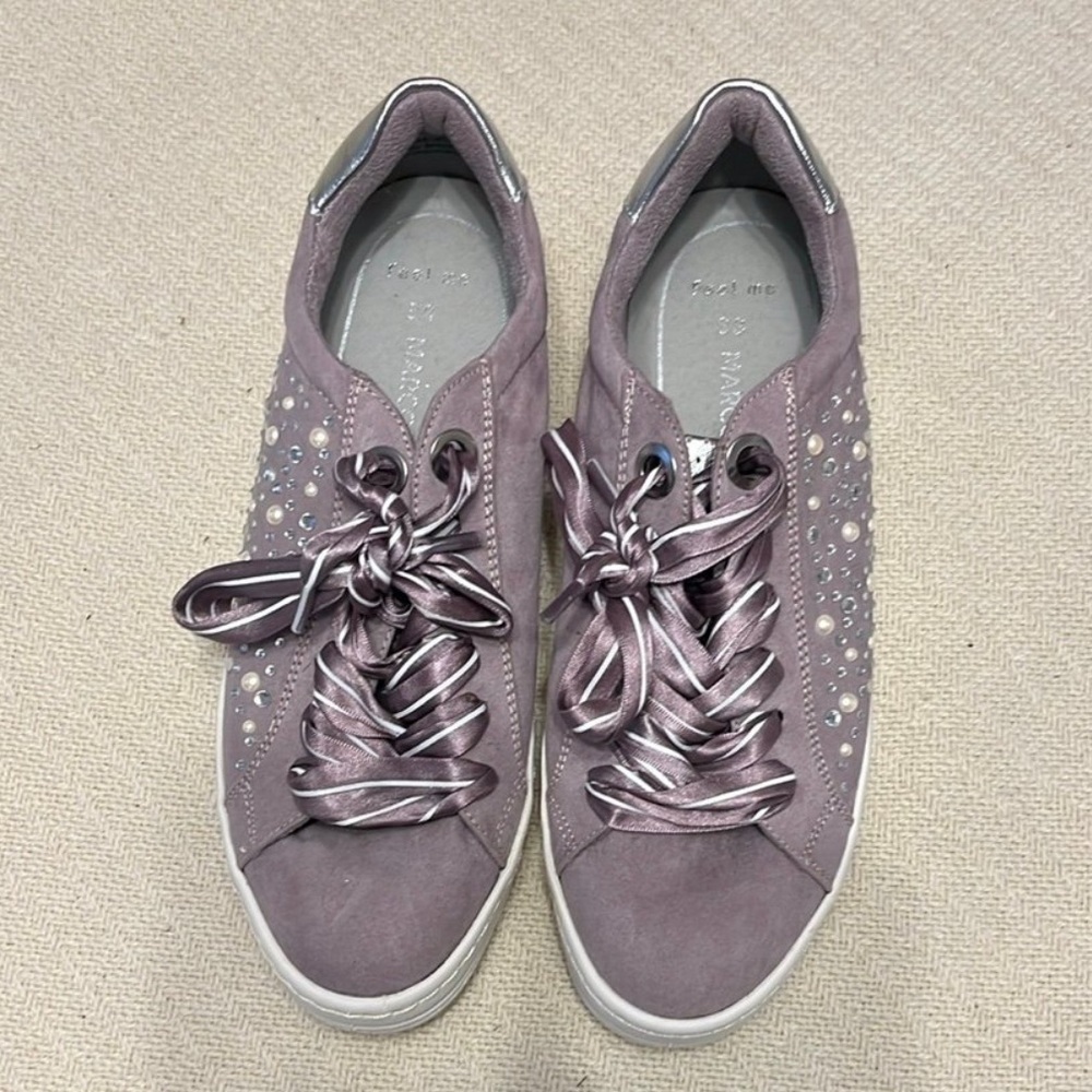 Lavendar grey bling sneakers